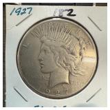 1927 PEACE SILVER DOLLAR SCARCE 1927 PEACE SILVER DOLLAR SCARCE