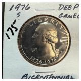1976-S DEEP CAMEO PROOF BICENT WASHINGTON QUARTER 1976-S DEEP CAMEO PROOF BICENT WASHINGTON QUARTER