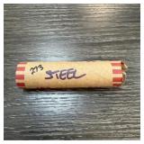 ROLL OF STEEL WHEAT PENNIES CENTS ROLL OF STEEL WHEAT PENNIES CENTS