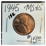 1945 WHEAT PENNY CENT HIGH GRADE 1945 WHEAT PENNY CENT HIGH GRADE