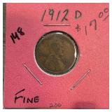 1912-D WHEAT PENNY CENT 1912-D WHEAT PENNY CENT