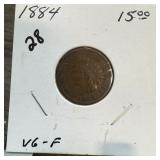 1884 INDIAN HEAD PENNY CENT 1884 INDIAN HEAD PENNY CENT