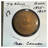 JOHN Q ADAMS PRESIDENTIAL COMMEM COIN JOHN Q ADAMS PRESIDENTIAL COMMEM COIN