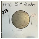 1836 CAPPED BUST SILVER QUARTER 1836 CAPPED BUST SILVER QUARTER