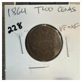 1864 2 CENT PIECE 1864 2 CENT PIECE