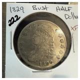 1829 BUST SILVER HALF DOLLAR 1829 BUST SILVER HALF DOLLAR