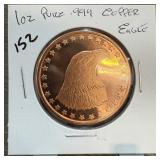 1 OZ .999 COPPER BULLION ROUND EAGLE 1 OZ .999 COPPER BULLION ROUND EAGLE