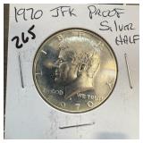1970 JFK PROOF SILVER HALF DOLLAR 1970 JFK PROOF SILVER HALF DOLLAR