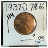 1937-D WHEAT PENNY CENT HIGH GRADE 1937-D WHEAT PENNY CENT HIGH GRADE