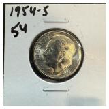 1954-S ROOSEVELT SILVER DIME HIGH GRADE 1954-S ROOSEVELT SILVER DIME HIGH GRADE