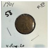 1901 INDIAN HEAD PENNY CENT 1901 INDIAN HEAD PENNY CENT