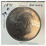 1971-D UNC IKE DOLLAR 1971-D UNC IKE DOLLAR