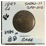 1897 INDIAN HEAD PENNY CENT 89/89 SNOW 11 RPD-010 1897 INDIAN HEAD PENNY CENT 89/89 SNOW 11 RPD-010