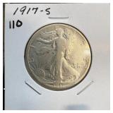 1917-S WALKING LIBERTY SILVER HALF DOLLAR 1917-S WALKING LIBERTY SILVER HALF DOLLAR