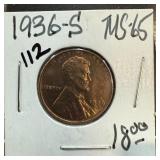 1936-S WHEAT PENNY CENT HIGH GRADE 1936-S WHEAT PENNY CENT HIGH GRADE