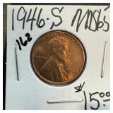1946-S WHEAT PENNY CENT HIGH GRADE 1946-S WHEAT PENNY CENT HIGH GRADE