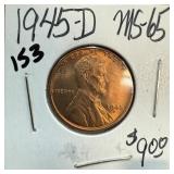 1945-D WHEAT PENNY CENT HIGH GRADE 1945-D WHEAT PENNY CENT HIGH GRADE