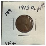 1913-D WHEAT PENNY CENT 1913-D WHEAT PENNY CENT