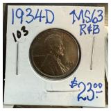 1934-D WHEAT PENNY CENT HIGH GRADE 1934-D WHEAT PENNY CENT HIGH GRADE
