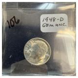 1948-D GEM UNC ROOSEVELT SILVER DIME 1948-D GEM UNC ROOSEVELT SILVER DIME