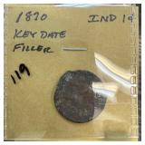 1870 INDIAN HEAD PENNY CENT KEY DATE 1870 INDIAN HEAD PENNY CENT KEY DATE