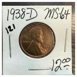 1938-D WHEAT PENNY CENT HIGH GRADE 1938-D WHEAT PENNY CENT HIGH GRADE