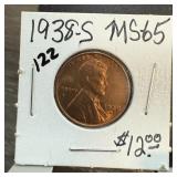 1938-S WHEAT PENNY CENT HIGH GRADE 1938-S WHEAT PENNY CENT HIGH GRADE