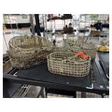 LOT OF MIXED VINTAGE METAL BASKETS