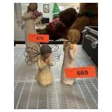 2PC WILLOW TREE FIGURINES