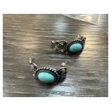 STERLING SILVER TURQUOISE EARRINGS