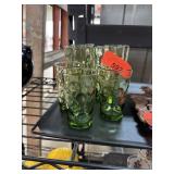 LOT OF VTG HAZEL ATLASS OPTIC GREEN GLASSES