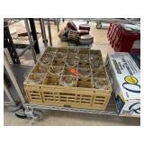 LARGE TRAY OF GLASSWARE GOOD MARGARITA GLASSES