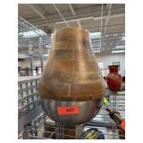 WOOD & METAL LARGE VASE