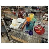 LARGE LOT OF MIXED GLASSWARE / PLATES ETX