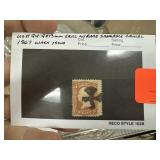 94 9X13MM W RARE SHAMPROCK CANCEL 1867 WASHINGTON