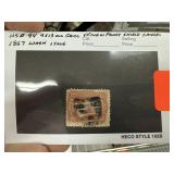 94 9X13MM FANCY SHIELD CANCEL 1867 WASH STAMP