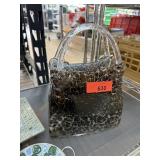 PURSE THEME ART GLASS STYLE VASE