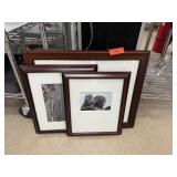 LARGE LOT OF PICTURE FRAMES W MIXED PHOTOS