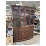NICE VINTAGE BREAKFRONT MAHOGANY CHINA HUTCH