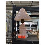 VINTAGE GLASS BOUDOIR LAMP