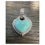 JUDITH RIPKA STERLING SILVER HEART PENDANT