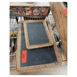 2PC VINTAGE FOLDING CHALK BOARDS