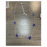 STERLING SILVER LAPIS LAZULI NECKLACE