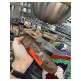 VINTAGE HAND MADE FIXED BLADE KNIFE W SHEATH