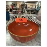 VINTAGE JAPANESE LACQUER WARE RED BOWL