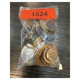 BAG OF MIXED FOREIGN COINS / TOKENS BAG OF MIXED FOREIGN COINS / TOKENS
