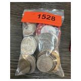 BAG OF MIXED FOREIGN COINS CASINO CHIPS + BAG OF MIXED FOREIGN COINS CASINO CHIPS +