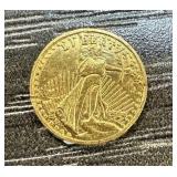24K GOLD SAINT GAUDENS COPY MINI COIN .3G 24K GOLD SAINT GAUDENS COPY MINI COIN .3G