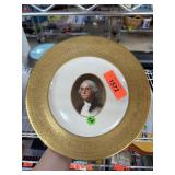 VINTAGE GOLD ENAMELED PLATE CHESAPEAKE & OHIO RR VINTAGE GOLD ENAMELED PLATE CHESAPEAKE & OHIO RR