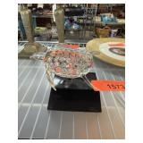 ART GLASS TURTLE SCULPTURE LCW SIGNED ART GLASS TURTLE SCULPTURE LCW SIGNED